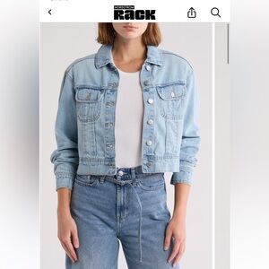 Calvin Klein light wash cropped denim jacket